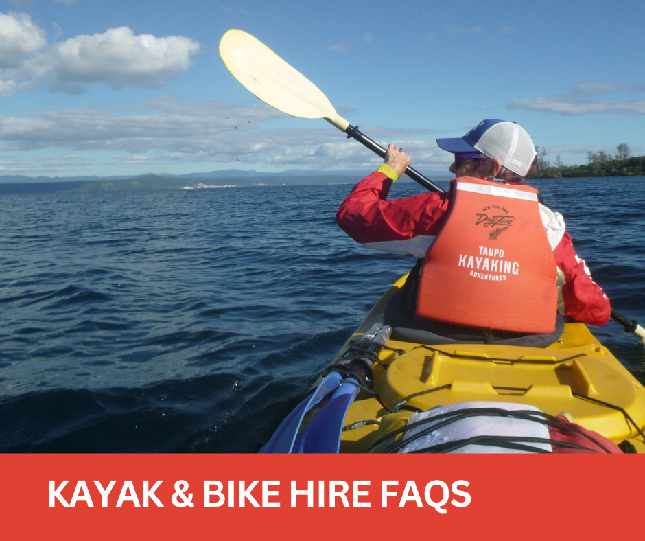 Kayak hire Taupo lakes